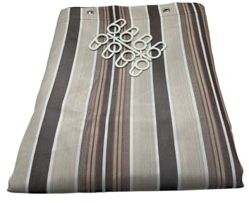 GCARREDOCASA Tende Da Sole Per Balconi 150x250cm - Fissaggio ad Anelli - MARRONE - Tenda da Sole Per Esterno Tessuto Resistente con Anelli Lavabile a Caduta,Telo Ombreggiante Occhiellato Righe Africa