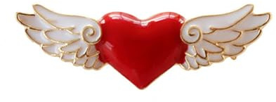 Broches pequeños de corazón con alas de ángel para mujeres y niñas, bonito broche esmaltado, accesorios de ropa, ramillete para sombrero, bolsa, traje, corbata, solapa, alfiler, regalo de joyería para