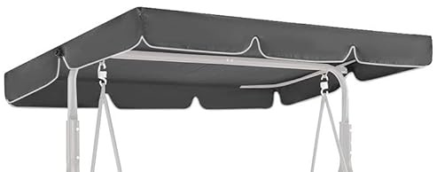 GREMEX Tettuccio per dondolo da giardino 200x120 cm Grigio, impermeabile