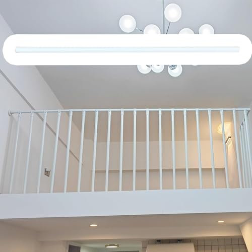 SAFWELAU Parapetto Ringhiera per Scale Ringhiera in Metallo Bianco da installare a Pavimento con Adattatore per balaustre e Viti, Balaustra per Scale a Vista per corridoio, soppalco, Portico(Handrail