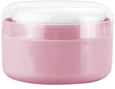 Récipient à poudre corporelle – Boîte de rangement pour talc pour – Distributeur de poudre corporelle avec houppette pour bébé après le bain