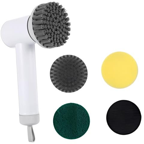 OUNONA Cepillo de Limpieza electrico hilas depuración fregadora inalámbrica Cepillo Limpiador de Ducha limpiando Suministros fregadora eléctrica inalámbrica AbS