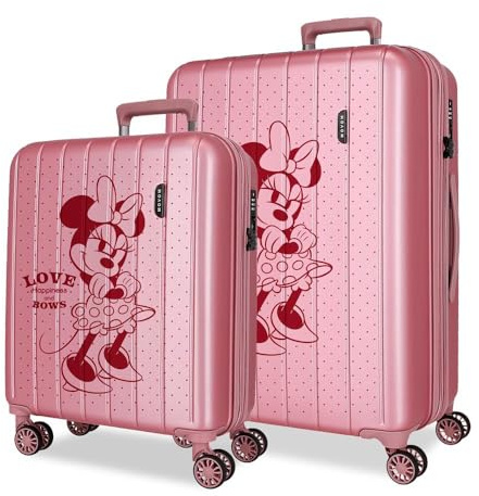 Joumma Disney Maleta Cabina expandible Rígida ABS Cierre TSA 4 Ruedas Equipaje de Mano