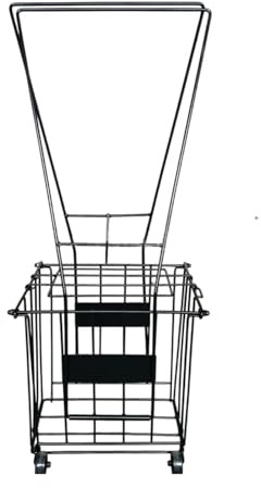 SheerFaring Canasta para Pelotas de Tenis con Ruedas Organizador Recogedor de Pelotas de Tenis Cesta Porta Pelotas de Hierro Fácil Montaje Adecuado para