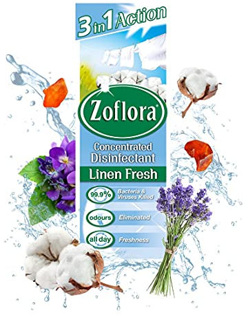 2X Zoflora Linen Fresh 500ml Odour Remover & Disinfectant