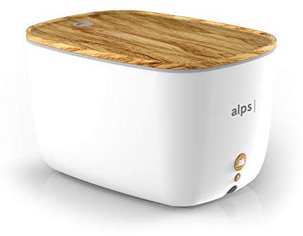 Alps Technologies | Alps H2O - Humidificateur d'air ultrasonique | Diffuseur d'huiles essentielles | Haute capacité 1.6L | Belle Finition | Lumière d'ambiance 14 Couleurs | Marque Française