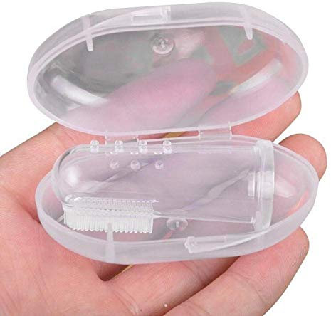 Baokuan Kinder Baby-zahnbürste, 1pc Finger-zahnbürsten Aufbewahrungsboxen Für Zähne Und Zahnfleischbabyzunge-Reiniger