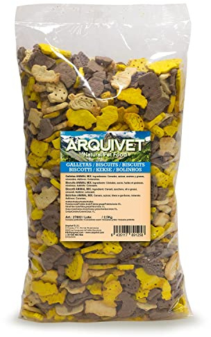 ARQUIVET Galletas Animal Mix 2,5 kg - Snacks, Chuches, Golosinas, Premios y Recompensas para Perros - Mejores Chucherías