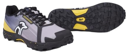 KOOKABURRA Stinger Zapatos de Hockey sobre césped, Juventud Unisex, Gris/Amarillo, 5