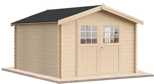 Casetta da giardino in legno per esterni 15 mq 300x500 25mm MADE IN ITALY mod. VAN GOGH casetta in legno, rimessa attrezzi, deposito, box per esterni (Senza pavimento)