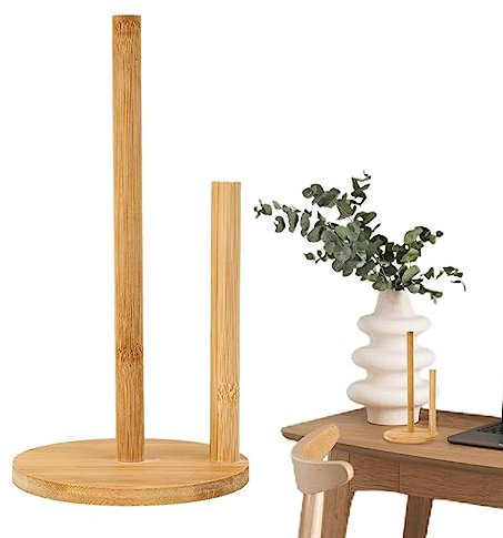 Porte-Rouleau D'essuie-Tout sur Pied en Bois, Supports pour Papier Essuie-Tout, Porte-Serviettes en Papier De Cuisine, Porte-Rouleau De Papier Cuisine, Distributeur De Rouleau De Papier Toilette