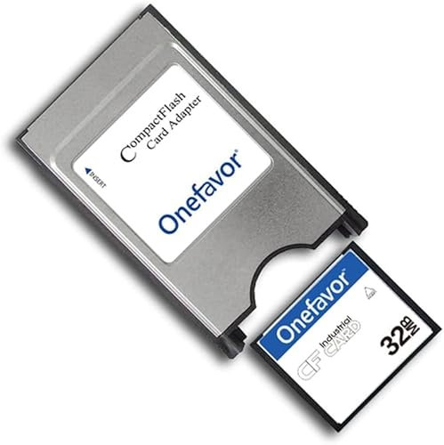 CompactFlash PC Card Adapter, PCMCIA Memory Card Reader CompactFlash to PC Card Reader Plug and Play Adapter (With CF 32M card)
