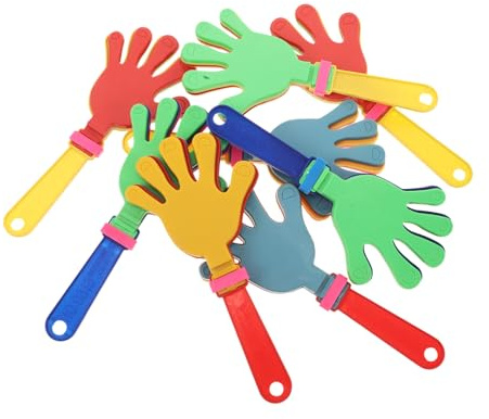 SOLUSTRE 8 piezas Aplaudidores de Mano de Plástico Colores Ruidosos para Eventos Deportivos Fiestas Cumpleaños Animar Baloncesto Fútbol