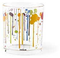 Excelsa Dripping - Juego de 3 vasos de agua, cristal