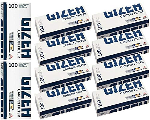 Gizzeh Lot de 1000 tubes à charbon actif pour fumer et cigarettes
