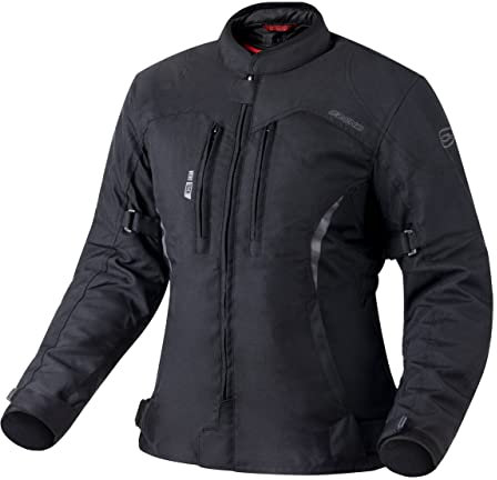 OZONE MOTO Delta IV Lady Motorradjacke Damen | Wasserdichte Membran | Ellenbogen und Schulterprotektoren | 3 Belüftungskanäle | Reflektierende Elemente