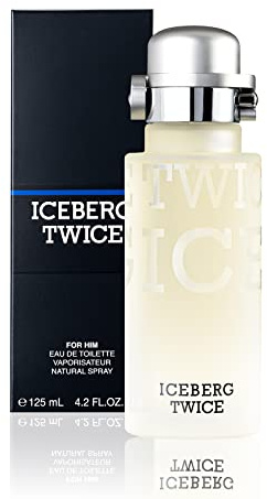ICEBERG Twice Man – Eau de Toilette 125 ml, Profumo da Uomo dalle Note Fougère Aromatiche, Lussuoso Flacone in Vetro Trasparente, Design Art Deco