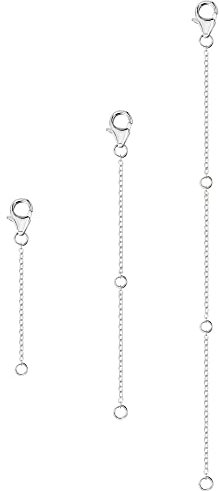 Extensores de collares, 3 PiezasCadena Extension, Chapado en oro de 14k Extensión de la Cadena Collar de la Tobillera Pulsera de Extensión de la Pulsera de Collar para la creación de joyas