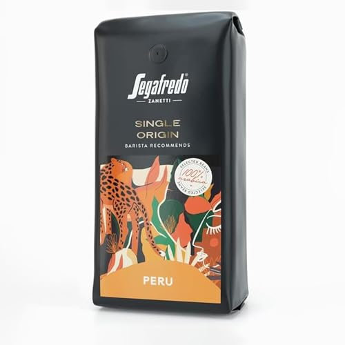 Segafredo Zanetti Coffee Beans Single Origin Perù 100% Arabica - 1Kg Pack - Barista Recommends - Selected Roasted Coffee Beans, Hints of Citrus Nuts and Caramel