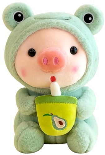 Diempi Plüschtier, Schwein Plüschtier Kuscheltier, Süße Kuscheltiere, Cartoon Plüschfigur Spielzeug, Weiches Stofftier Kuscheltier, Spiel Plüschpuppe Geschenk für Mädchen Jungen 25cm
