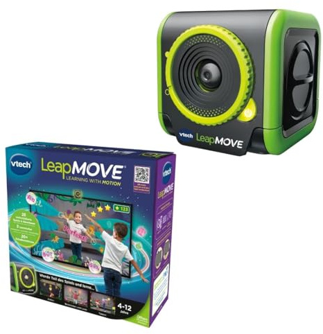 VTech LeapMOVE – Interaktives Videospiel-System ohne Controller – Fördert die Bewegung – Mit 30 vorinstallierten Lernspielen und verschiedenen Lerninhalten – Für Kinder von 4-12 Jahren
