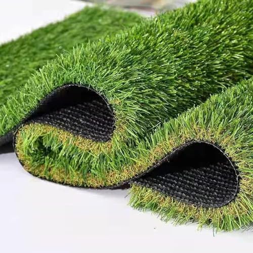 Tappeto erboso artificiale di alta qualità con altezza del pelo di 20 mm per giardino, patio, balcone, tappeto erboso sintetico per prato, paesaggio, durevole e di facile manutenzione, 2x5 m