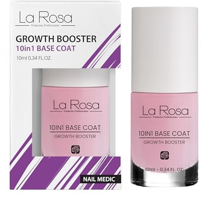 LaRosa NAGELPFLEGE 10-IN-1 Wachstums- und Stärkungsserum mit Vitamin E, C und F - Transparenter Base Coat für Empfindliche und Brüchige Nägel 10 ml