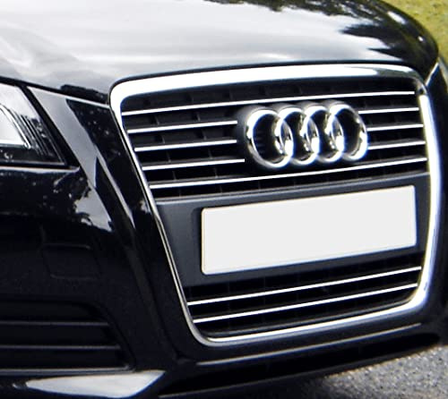 Luxyline Baguette de calandre chromée Compatible Audi A3 série 2 Phase 2 08-12 & Audi A3 Série 2 Phase 2 SPOR