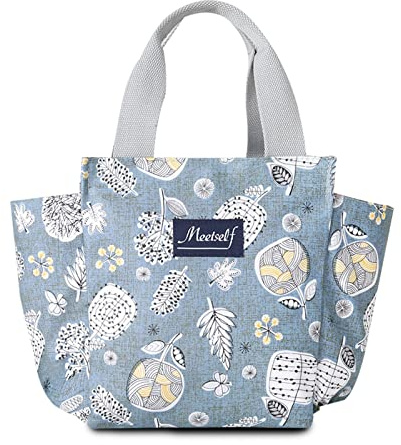 FANDARE Bolsas Porta Alimentos Bolsa de Almuerzo Lunch Box Bolso Nevera Portatil Mochilas de Picnic para vajilla de Exterior y Picnic Hombres Mujeres Camping Barbacoa Oficina Escuela Viaje(Flor)