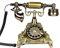 CERRXIAN Retro-Festnetztelefon mit Wählscheibe, Antik-Telefon mit Wählscheibe, Festnetztelefon aus Kunstharzimitat, dekoratives Heimbürotelefon (Copper Color-117AS)