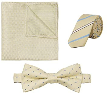 JACK & JONES Jacrilo Summer Giftbox Set de corbata y pajarita para hombre, talla única, Dusky Citron., Talla única