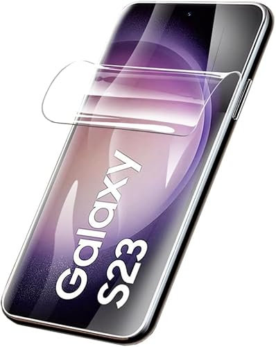 LXEEOLX Hydrogel Protection Ecran pour Samsung Galaxy S23 5G, HD Transparent Souple TPU Film pour Samsung Galaxy S23 5G, Incassable et très durable, Lot de 2 [Anti-Rayures][sans Bulles]