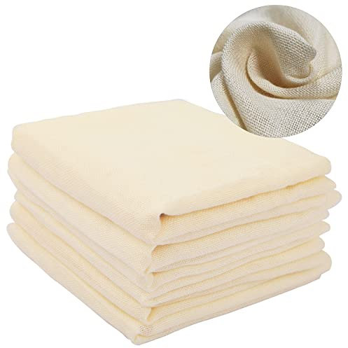 Etamine Alimentaire 6 pièces Cheesecloth 50x50cm, Mousseline Alimentaire, Filtre Alimentaire Réutilisables et lavables Mousseline de Coton Non Blanchi pour Filtrer tofu Fromage Beurre Jus Lait de Noix