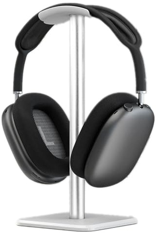 ASHATA JD068 Headphone Stand, Universal Headset Holder Earphone Stand with Non Slip Bottom, Aluminium Metal Desk Gaming Headphones Hanger for All Headphones Size (White)