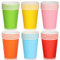 Fowecelt Rainbow Paper Party Cups - 60pcs 9oz Coloured Neon Round Dessert Cups for Birthday Party Supplies