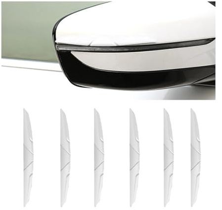 CGEAMDY 6 Piezas Tira Anticolisión para Coche, Tira Protección Parachoques, Protección para Puertas De Coche Anti-Arañazos Impermeable, Protectores De Borde De Puerta Coche, Auto, Camión(Blanco)