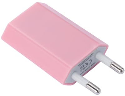 Gadpiparty Cargador De Pared Enchufe USB Cargador De Teléfono Adaptador De Pared USB Enchufe De Alimentación Rosa Universal Cuatro Generaciones