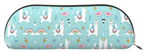 EdWal Cute Lama Print Makeup Etui, stylisches Federmäppchen für Frauen, Reise Make-up Tasche, golden, En storlek, Necessary