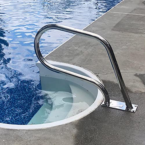 Pool Handrail Swimming Pool Handrail Quick Mount Base｜Stainless Steel Outdoor Stair Railing Handrails｜Pool Slides for Inground Pools Spa