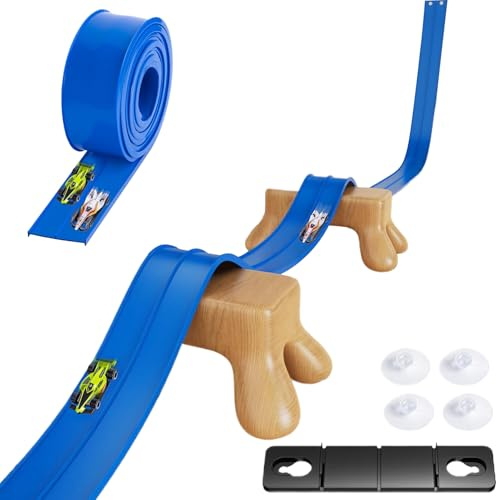 Pista Per Macchinine Flessibile Per Bambini - Rampa Auto Giocattolo 4,1 Metri con Modellino,Giochi per Ragazzi Giardino Casa Famiglia Compleanno Esterno