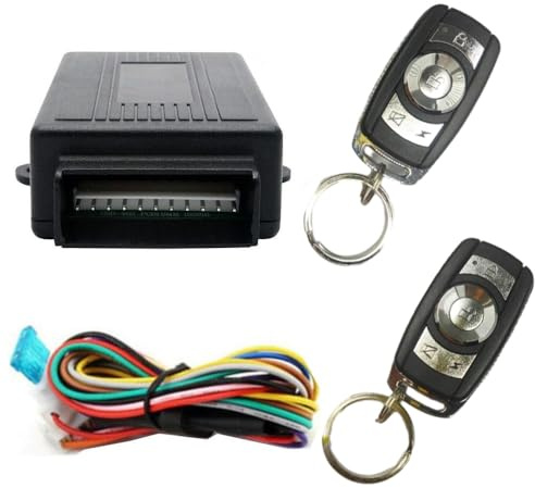Riloer Universal Car Central Locking Kit Remote Central Locking Kit Compatible with most 12 V vehicles CSD402-T206