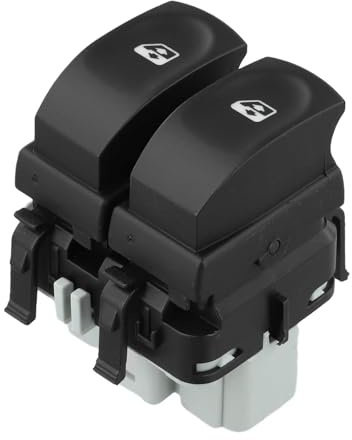 Wodsty Pulsante di controllo alzacristalli auto per Renault Clio 3 / Simbolo/Twingo - Interruttore finestra Reacement in Black Ic, compatibile con parte OEM 8200214939