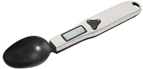 ZJchao Báscula de Cuchara Digital de 300 G y 0,1 G, Báscula de Cocina Electrónica Precisa con Pantalla LED Función de Retención del Modo de Tara para Medir Harina, Crema, té Al Cocinar (300g*0,1g)