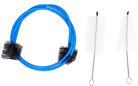 3Pcs Trumpet Cornet Cleaning Kit Mouthpiece Valve Flexible Brush Small Musical Instrument Maintenance Tool Nylon Care Brush Set