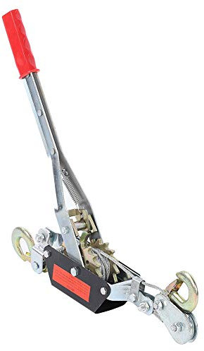 Cabrestante de Mano, Tensor de Cable, trinquete, Ideal para la construcción de autopista, Puente, metalurgia, minería (2T, Azul)