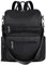 ECOTISH Women PU Leather Backpack Waterproof Casual laptop bag School Shoulder Bag for Ladies (Black)