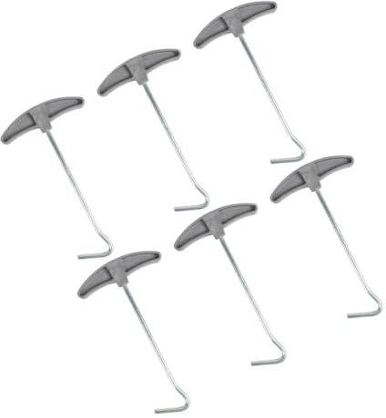 DIKACA 6st Zeltheringzieher Zeltzubehör Für Den Innenbereich Campingheringzieher Zeltheringe-Heber Zelthering-Heber Campingpflockzieher Campingbedarf Haken Ziehen Legierung Draussen