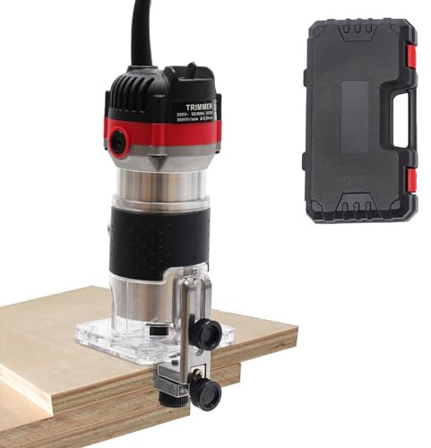 Fresadora de bordes profesional de 800 W, fresadora eléctrica manual, 1/4 pulgadas, máquina laminadora, router con llave inglesa para acabado de superficies, corte por curvas