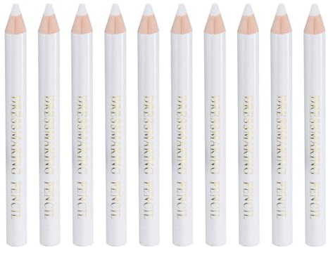 QUARKZMAN 10 crayons de couture pour marquer le tissu Crayon de tailleur Craie effaçable pour courtepointe Crayon lavable pour couturiers Bricolage couture, blanc
