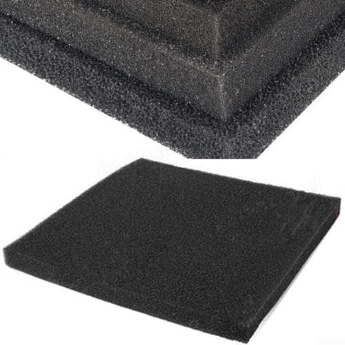 Éponge filtrante pour Aquarium - 50 x 50 x 2 cm - Feuille de Mousse Noire - pour Nettoyage d'aquarium - Filtration biochimique - 15/30/40 PPI (PPI-30 - Moyen)
